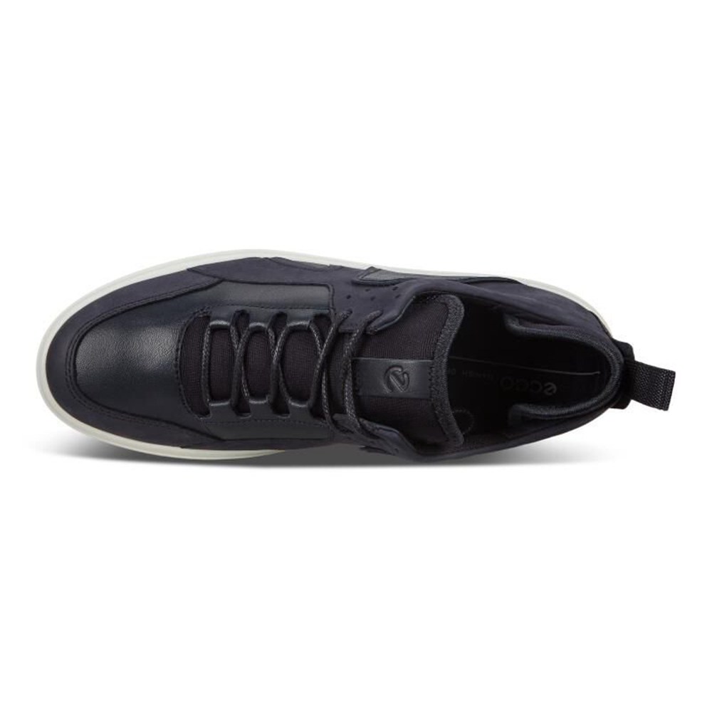 Womens Sneakers - ECCO Soft 7 Wedge Sock - Navy - 7294PKXLI